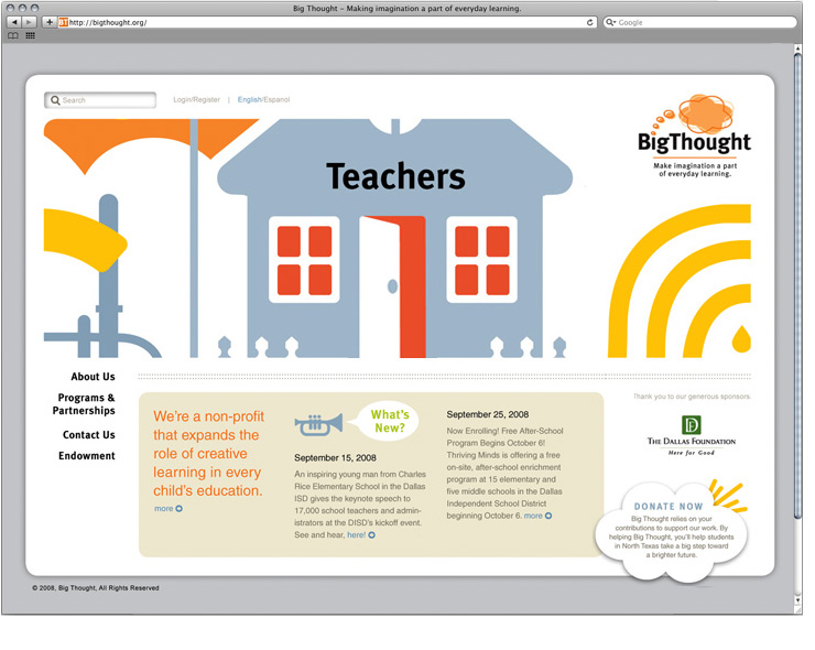 <h4>Interior pages were reached by zooming in through doorways in the homepage illustration.</h4>